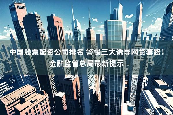 中国股票配资公司排名 警惕三大诱导网贷套路！金融监管总局最新提示